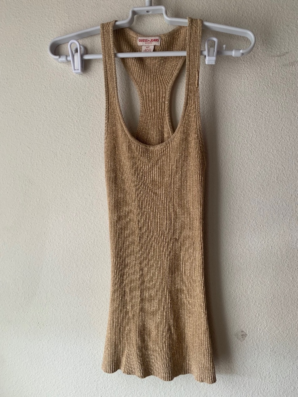 Guess Shimmer sweater material Tank Top  s-p authentic